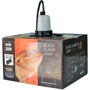 BLACK CLAMP LAMP 18 REPTILES PLANET